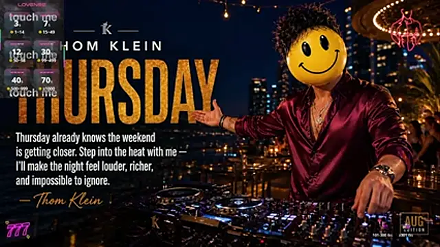 Snapshot of thomklein chatting on August 6, 2026, 7:09 pm thomklein online show from August 6, 2026, 7:09 pm