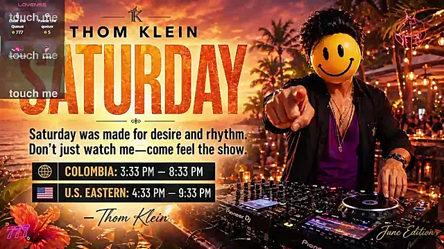 Snapshot of thomklein chatting on July 25, 2026, 5:41 pm thomklein online show from July 25, 2026, 5:41 pm