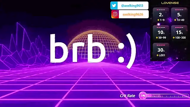 AxelKing1326 online show from February 20, 2025, 10:15 pm