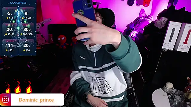 Snapshot of DominicPrince chatting on January 9, 2026, 9:38 am DominicPrince online show from January 9, 2026, 9:38 am