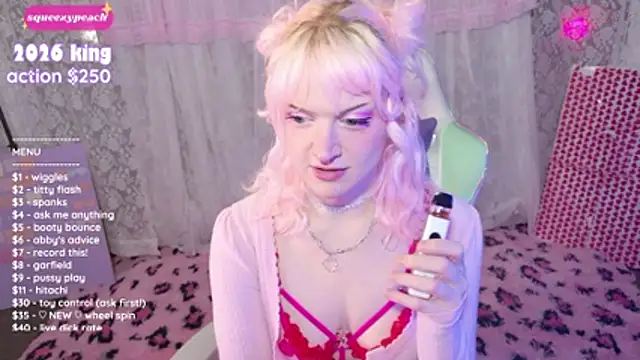 squeezypeach online show from February 14, 2026, 11:38 pm