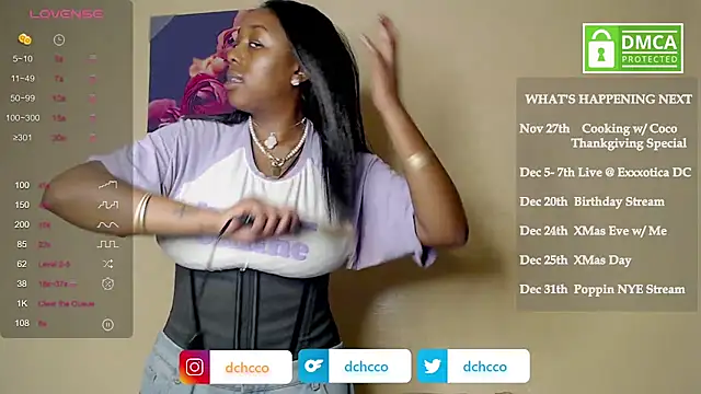 Snapshot of dchcco chatting on November 20, 2025, 1:50 am dchcco online show from November 20, 2025, 1:50 am