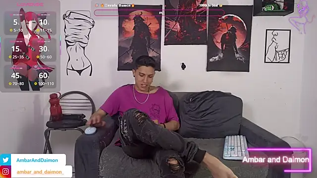 Ambar and daimon  online show from October 21, 2025, 4:06 pm