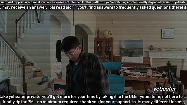 Snapshot of yetieater chatting on January 21, 2025, 8:54 pm yetieater online show from January 21, 2025, 8:54 pm