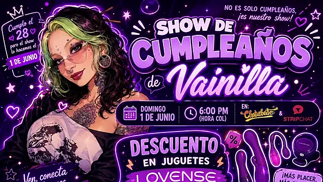 Snapshot of vainilla_doll chatting on May 24, 2026, 2:11 am vainilla doll online show from May 24, 2026, 2:11 am