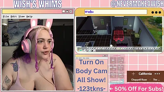 Snapshot of nevermakeawish chatting on June 21, 2026, 9:26 am nevermakeawish online show from June 21, 2026, 9:26 am
