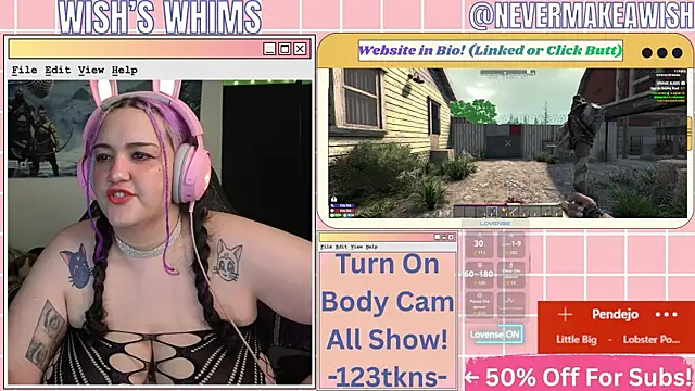 Snapshot of nevermakeawish chatting on May 14, 2026, 10:01 am nevermakeawish online show from May 14, 2026, 10:01 am