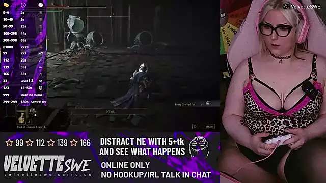 VelvetteSWE online show from July 8, 2026, 9:04 pm