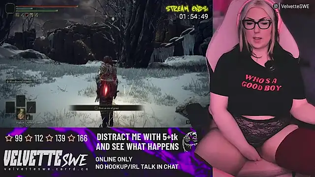 Snapshot of VelvetteSWE chatting on June 20, 2026, 5:40 pm VelvetteSWE online show from June 20, 2026, 5:40 pm