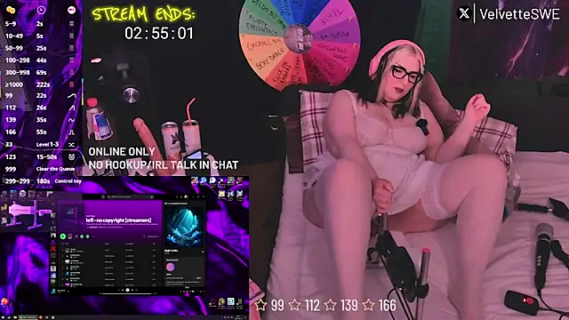 VelvetteSWE online show from June 26, 2026, 6:03 pm