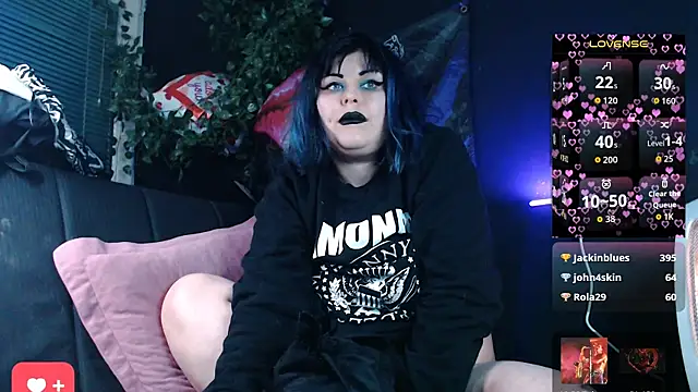 Snapshot of Psychobitch7 chatting on February 19, 2026, 8:17 pm Psychobitch7 online show from February 19, 2026, 8:17 pm