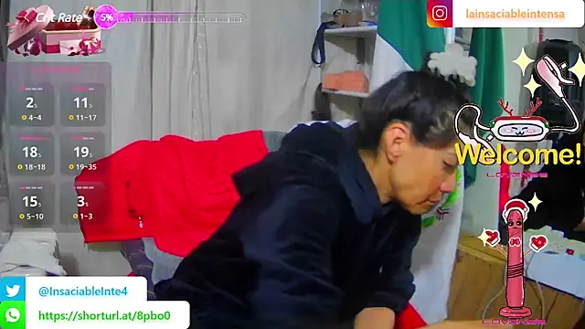 Snapshot of LaInsaciableIntensa chatting on February 26, 2025, 1:00 pm LaInsaciableIntensa online show from February 26, 2025, 1:00 pm