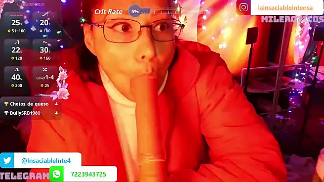 Snapshot of LaInsaciableIntensa chatting on November 28, 2025, 3:17 am LaInsaciableIntensa online show from November 28, 2025, 3:17 am