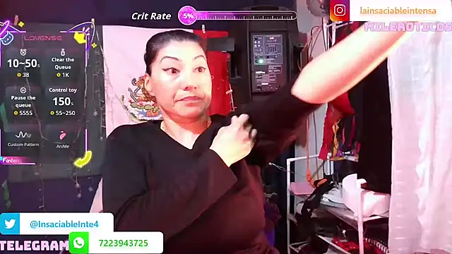 Snapshot of LaInsaciableIntensa chatting on May 23, 2026, 1:15 am LaInsaciableIntensa online show from May 23, 2026, 1:15 am