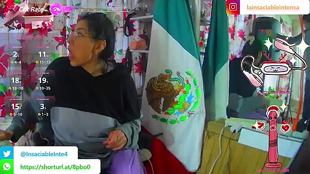 Snapshot of LaInsaciableIntensa chatting on February 25, 2025, 11:15 pm LaInsaciableIntensa online show from February 25, 2025, 11:15 pm
