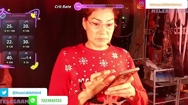 LaInsaciableIntensa online show from May 6, 2026, 2:04 am