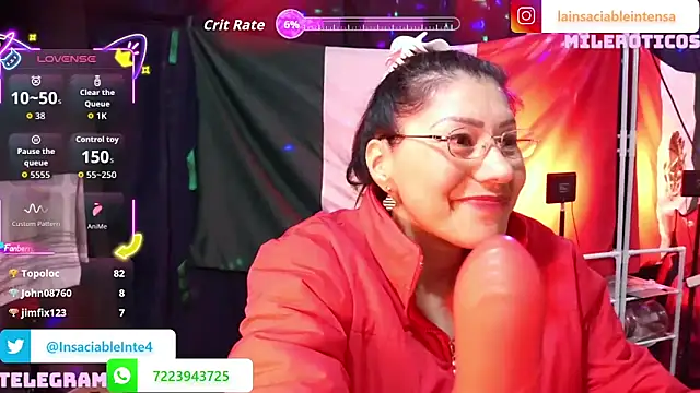 Snapshot of LaInsaciableIntensa chatting on September 20, 2025, 2:38 am LaInsaciableIntensa online show from September 20, 2025, 2:38 am
