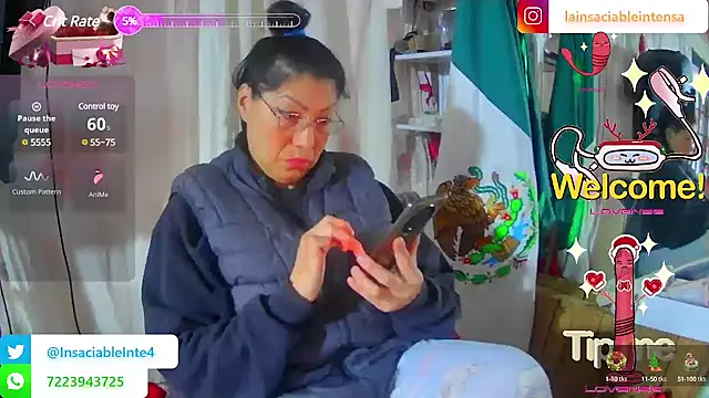 Snapshot of LaInsaciableIntensa chatting on March 2, 2025, 1:20 pm LaInsaciableIntensa online show from March 2, 2025, 1:20 pm
