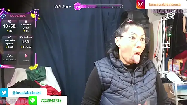 LaInsaciableIntensa online show from April 24, 2026, 12:01 am