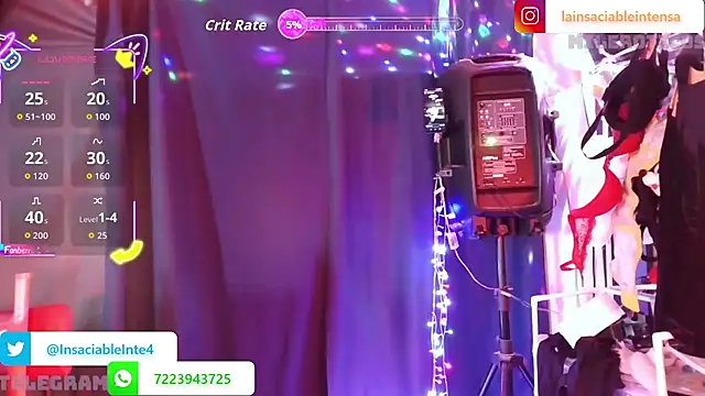 Snapshot of LaInsaciableIntensa chatting on May 24, 2026, 1:27 am LaInsaciableIntensa online show from May 24, 2026, 1:27 am