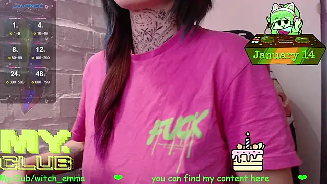 Witch Emma online show from January 14, 2026, 10:19 am