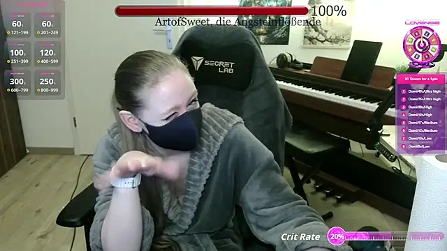 Snapshot of ArtofSweet chatting on May 8, 2026, 8:45 pm ArtofSweet online show from May 8, 2026, 8:45 pm