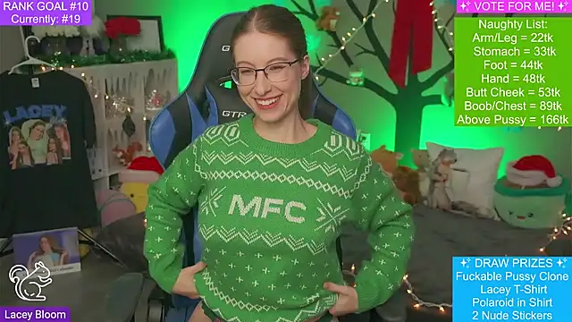 Snapshot of TheLaceyBloom chatting on December 24, 2024, 1:27 am TheLaceyBloom online show from December 24, 2024, 1:27 am