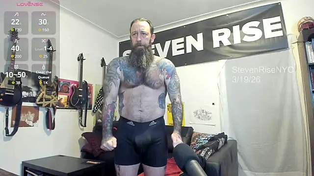 Snapshot of StevenRiseNYC chatting on March 19, 2026, 12:16 pm StevenRiseNYC online show from March 19, 2026, 12:16 pm