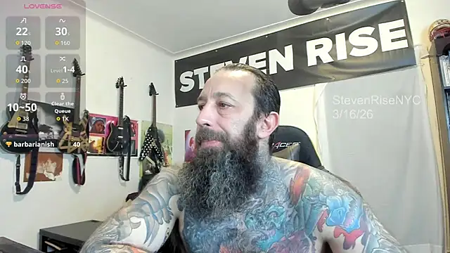 Snapshot of StevenRiseNYC chatting on March 17, 2026, 12:24 am StevenRiseNYC online show from March 17, 2026, 12:24 am
